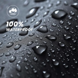 SUPCVR 600D Heavy Duty Waterproof Motorcycle Cover All Season Outdoor Protection Durable with Lock-Holes and Reflective Strip Fit up to 104 inches Motorcycle Vehicle (104”Lx41 Wx50 H)