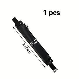 LINAERSHAO 1 x Ballpoint Pen Case, Leather Pen Case, Pen Case, Pen Bag, Pen Holder, Notebook, Elastic Band Book Strap (Black), black, Professional