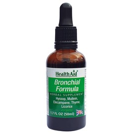 HealthAid Bronchial Formula, 1.7 oz, Herbal Respiratory Support with Hyssop, Mullein, Elcampagne, Thyme, and Licorice