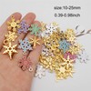 150 Pieces Christmas Snowflake Charms Assorted Silver Gold Plated Snowflake