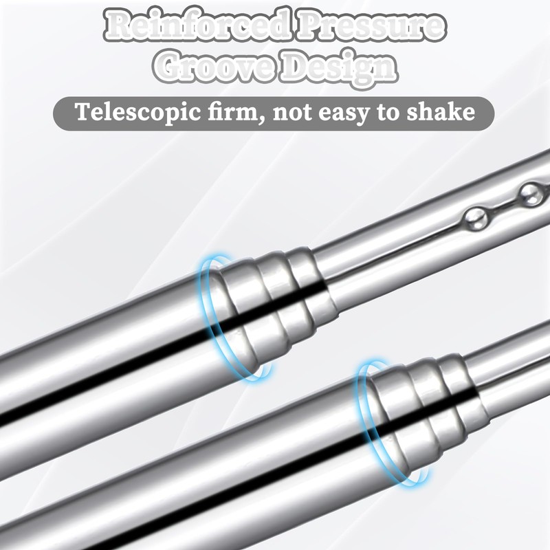 Lnngub Pack of 4 Extendable Pointer Sticks, Stainless Steel Children's