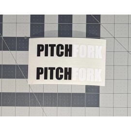 S&M Bikes Black & White Pitchfork Bmx Fork Decals