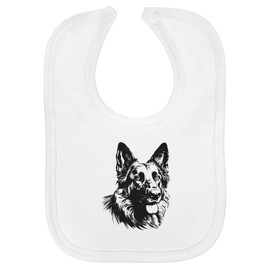 Azeeda 'German Shepherd ' Soft Cotton Baby Bib (BI00054390)