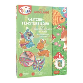 Artista 9301944 Craft Set Glitter Window Pictures, Creative Set in Practical Storage Box, DIY Kit for Children from 6 Years