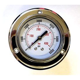 PG 6000-PM - 2-1/2'' 6000 PSI Panel Mount Pressure Gauge 1/4'' NPT