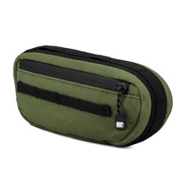 Oso Supply Co Waxed Canvas Frame Bag – Waterproof Zippers, Dual Storage Compartments, Adjustable Straps – Fits All Frame Sizes, Perfect for Cycling, Commuting, and Adventure Rides (Olive Green)