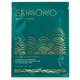 Hand Mask Moisturising Gloves for Dry Hands, Pamper Gift Hand Care Sheet Mask with Shea Butter, Aloe Vera, and Collagen - 30 Minute Beauty Skincare Home Spa by Skimono (1 Pair)