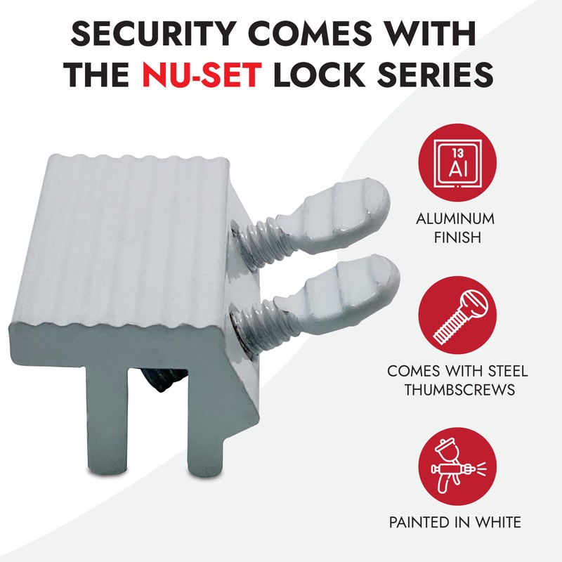 NU-SET Lock | Sliding Window Lock | Double Thumb Screw