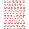 LANODO 8 Pieces Nail Stickers Alphabet 3D English Alphabet Pretty
