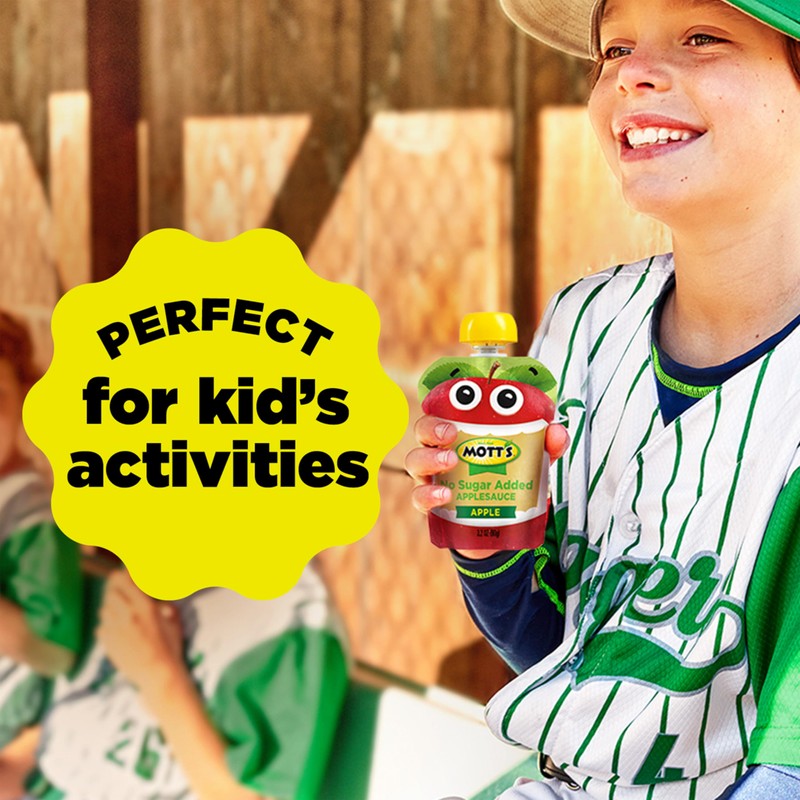 Mott's No Sugar Added Applesauce, Made from Real Fruit, No