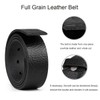 TEAMMAO Men's Full Leather Belt 38 mm Wide Black Brown