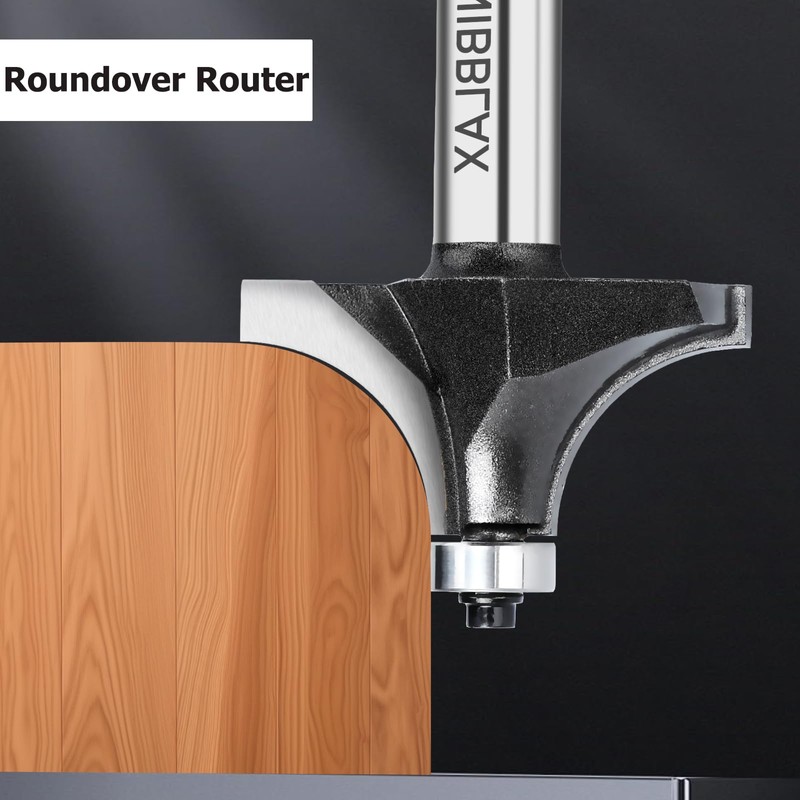 NIBBLAX Radius 1-1/16" Round Over Router Bits with 1/2" Shank