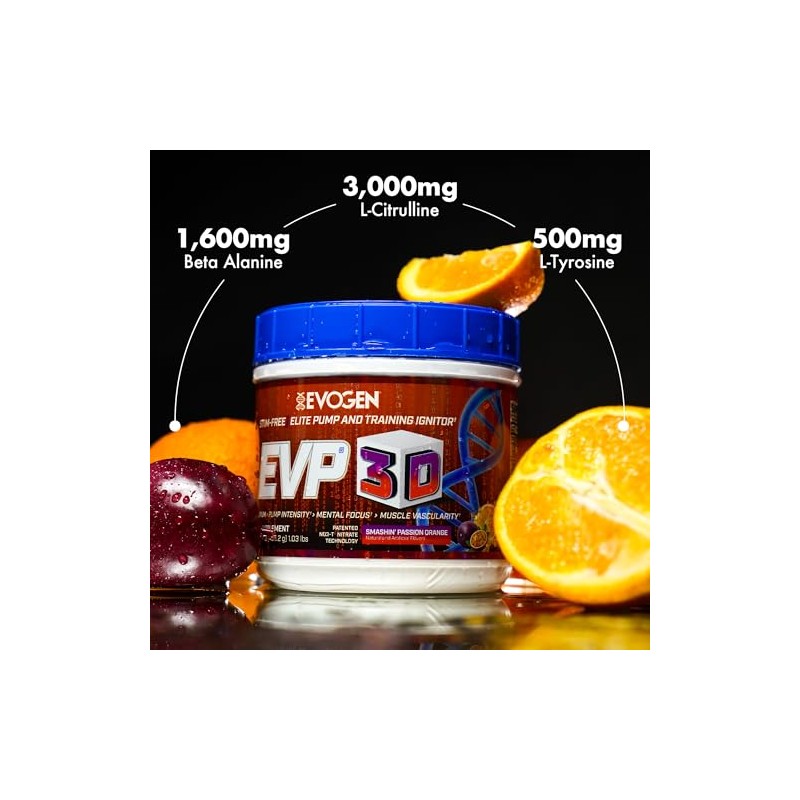 Evogen EVP-3D Pre-workout 30 servicios (Smashin passion orange)
