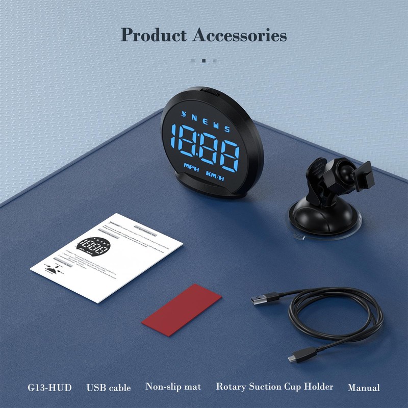 Liiiyuan G13 GPS Speedometer, Universal Digital GPS Speedometer with Color