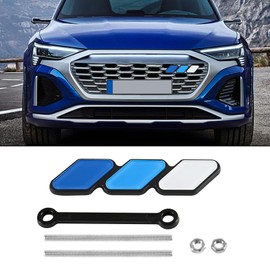 Ongfuwu Tri-Color Grille Badge, 3-Color Front Grille Badge Emblem Logo Decoration, Tri-Color Grille Badge Emblem Car Decoration Accessories Fit for Tacoma 4Runner RAV4 Highlander (Blue)