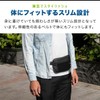Field Door Security Pouch, Fanny Pouch, Secret Pouch, Black, Thin,