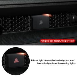 Polodunn for Honda Civic 2022-2025, for Accord/HRV/CRV 2023-2025, for Acura Integra 2023 2024 - Hazard Warning Light Push Button Cover, Emergency Flashers Trim Accessories (Black)
