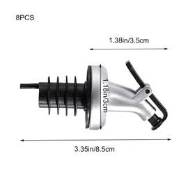 YongXiangPeng Oil dispenser,Oil Bottle Pourers Leak Proof Oil Spouts with Dust Caps Good Sealing Oil Bottle Stoppers for Soy Sauce Vinegar Olive Oil Seasoning and Liquor(8 Pcs)