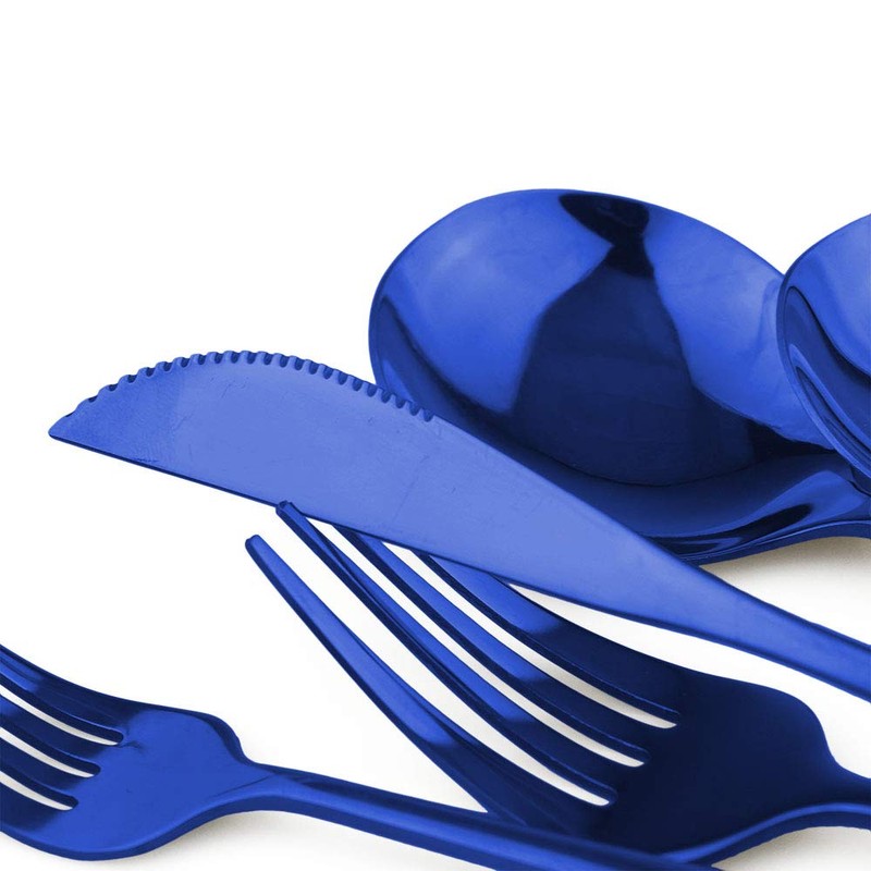 JANKNG 24-Piece Flatware Set, 18/0 Stainless Steel Knife Fork Spoon