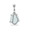 Starborn Raw Gemstones Sterling Silver Pendant, Sterling Silver Gemstone, Aquamarine