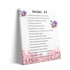 Texas Art Salmo 23 En Español Para Pared, Psalm 23 Wall Art, Cuadros Cristianos Para Pared En Español, Christian Wall Decor In Spanish, Decoraciones Para Cuartos (8 inch x10 inch, Salmo 23)