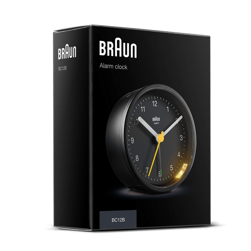 Braun Classic Analogue Clock with Snooze and Light, Quiet Quartz