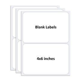 SVNOOC Multi-Use Removable Labels, Dry Erase Labels Sticker Stickers, White, Non-Printable, Blank Labels, Reusable Sticky Notes (4 x 6 inches)