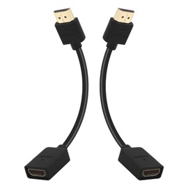 LEENUE HDMI Extension Cable for Streaming Stick, Short HDMI Male to Female Adapter, 4K 3D HDMI Extender Connector, 2-Pack
