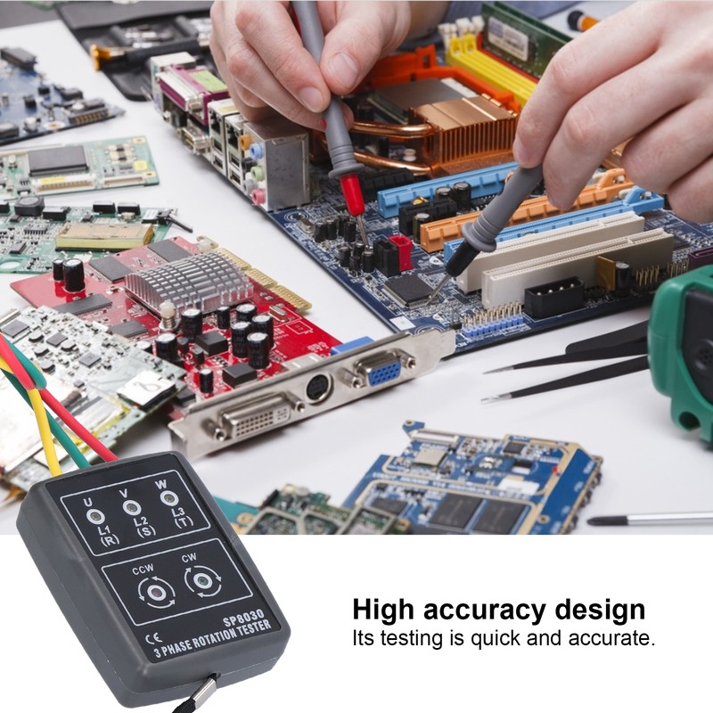 SP8030 3 Phase Rotation Meter High Accuracy Portable Industrial Phase