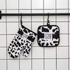 PXIYOU Milk Cow Linen Oven Mitts and Pot Holders Sets