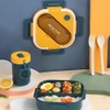 Ayvicco Bento Box, Lunch Box with Spoon & Fork, 3