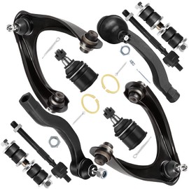 SCITOO 10pcs Suspension Kit For 1996-2000 For Honda Civic - With Suspension Parts Upper Control Arm Lower Ball Joint Sway Bar End Link Inner Outer Tie Rod End