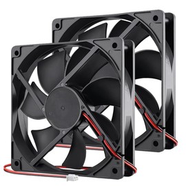 Gebildet 120 mm Black Computer Case Fan, High Performance Cooling, 12 VDC, Low Noise, 2 Pin (PH2.54), 1200 rpm, Hydraulic Bearing, Quiet, Long Life, Up to 30,000 Hours