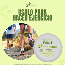 NaturalDry® - Desodorante para PIES - 100% Natural - Pack 3 unidades - NO TE DEJA BLANCO LOS CALCETINES - SIN TALCO - Elimina el mal olor - Usalo con flats, para hacer ejercio, funciona - Tiene aceite esencial de Tea Trea