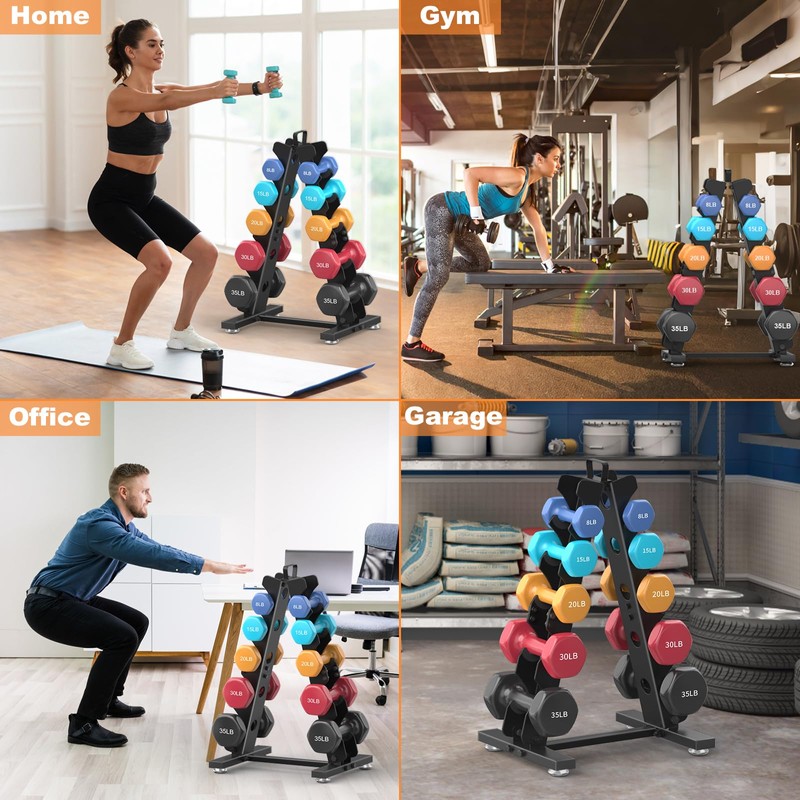 TomCare Dumbbell Rack Stand Only, 5 Tier Weight Rack for