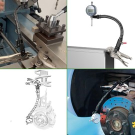 HDLNKAK Premium Disc and Rotor/Ball Joint Digital Gage, 1'' by 0.0005'' Indicator and 360 Deg Flexible Stem Holder,Automobile Brake disc Flatness Measurement Tool