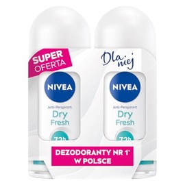 NIVEA Black&White Dry Fresh Antiperspirant in Ball, 2 x 50 ml