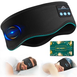 Sleep Headphones Headband Birthday Gifts, Bluetooth Headband Headphones Sleep Mask Headphones Running Music Gadgets for Men, Stocking Fillers for Men Womens Gifts for Her Him Women Mum Ladies Gifts