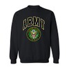 US Army Crew Neck Sweatshirt Army Logo Crest Patriotic, Black,