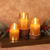 Girimax Gold Glass Flameless Votive Candles with Remote Timer, Real