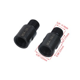Pastlla 2 Pcs M14 to 5/8"-11 Angle Grinder Attachment Converter, Female Male Angle Grinder Adapter Connecting Attachment, for Rotary Burr Cut-off Wheel Power Tool Accessories