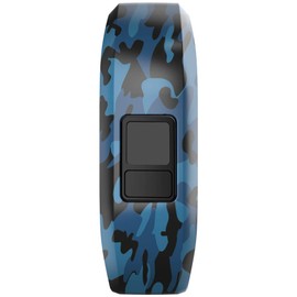 iBREK for Garmin Vivofit jr/jr 2/3 Bands, Silicon Adjustable Camo Replacement Watch Bands for Kids Boys Girls Small Large(No Tracker)-Small,Blue Camo