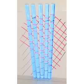 Best Acrylics 5 Pcs 5/8” DIAMETER 12” INCH LONG CLEAR LIGHT BLUE ACRYLIC PLEXIGLASS RODS