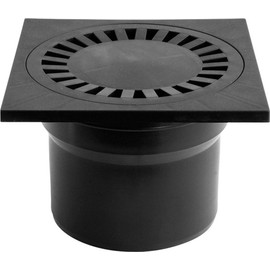 Chudej GmbH DNS110 PC 323 PC Shower Drain Floor Drain 150 x 150 mm Plastic Polypropylene