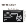 IR Reflective Service Dog Patch US Flag Tactical Dog Paw
