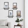 PHOENANCEE Square Floating Shelves,Wall Plants Holder,Bathroom Wall Decor,Framed Decorative Shelf