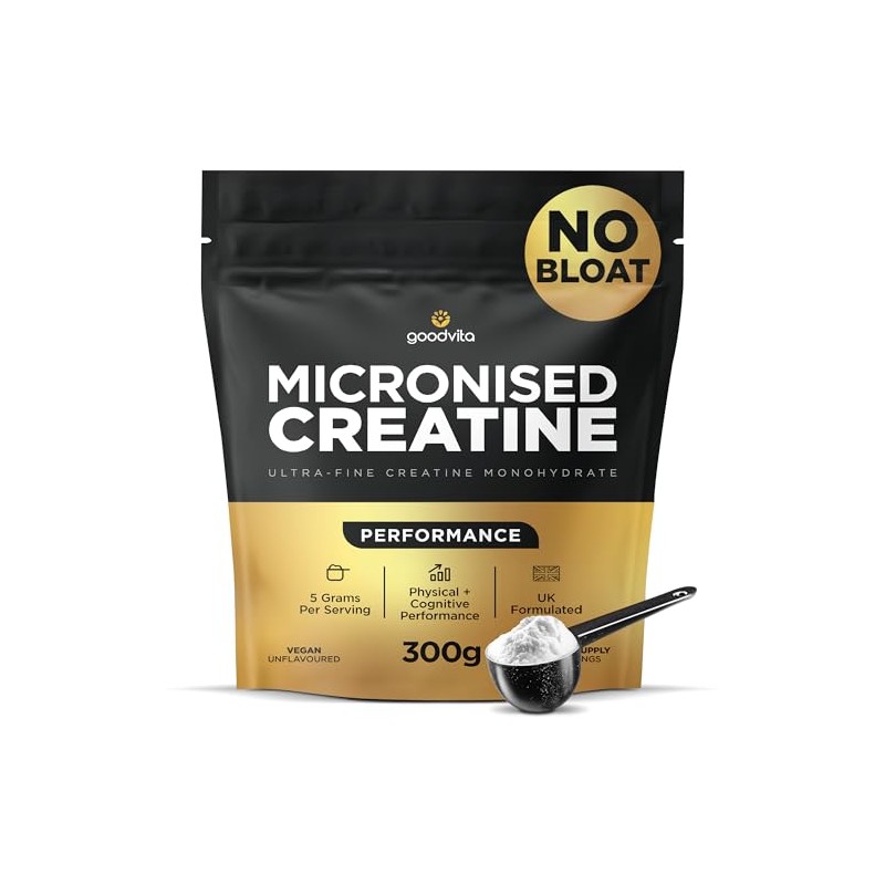 Micronised Creatine Monohydrate Powder | 2 Month Supply, 300g, 60
