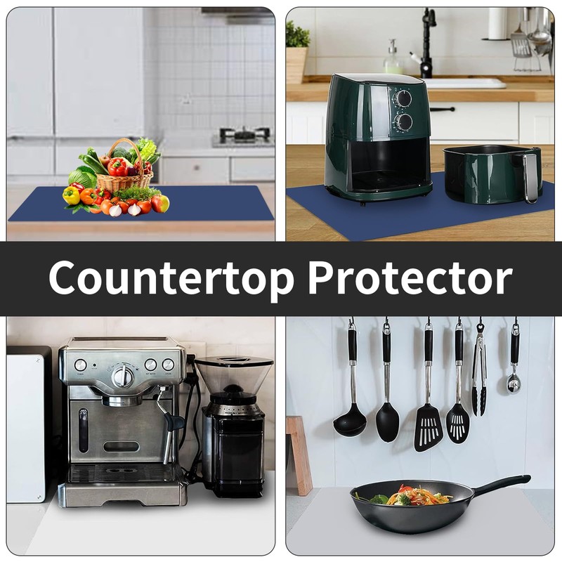 Extra Large Silicone Mats for Kitchen Counter (47.2"x23.6"x0.08"), 2mm Super-Thick