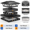 APONUO Solar Post Cap Lights 12 Pack - 4x4 5x5