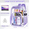 Clear Backpack with USB Charging Port for Men Women Transparent